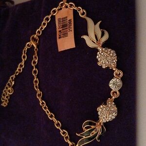 2176968-1 Fish - Fancy Goldtone Anklet